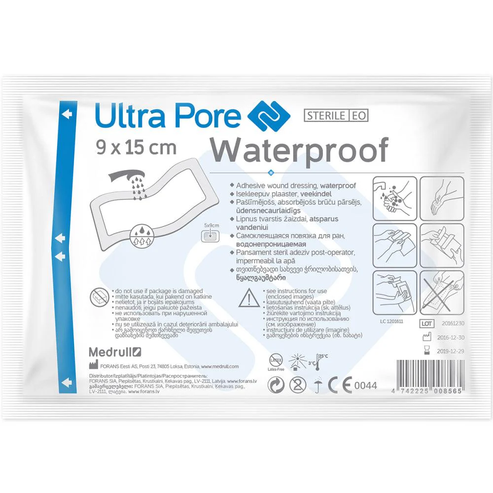 Medrull Ultra Pore Vedenpitävä Sidos 9X15cm