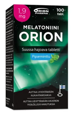 Melatoniini Orion 1,9 mg Piparminttu - Image 2