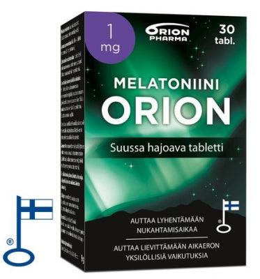 Melatoniini Orion 1 mg, Suussa hajoava