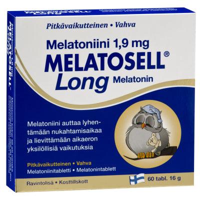 Melatosell Long Melatoniini 1,9 mg (Vahva & Pitkävaikutteinen)