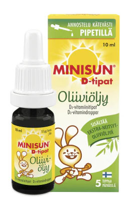 Minisun D-Tipat Oliiviöljy - D-vitamiini vauvalle