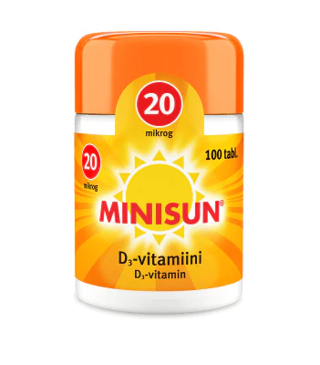 Minisun D-Vitamiini 20 mikrog