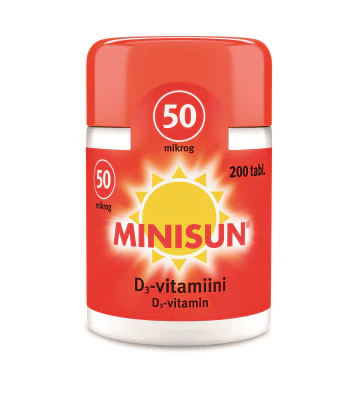 Minisun D-Vitamiini 50 mikrog Purutabletti
