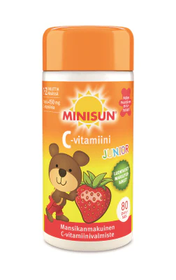 Minisun Junior C-Vitamiini lapselle Mansikka