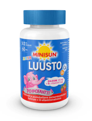 Minisun Pehmofantti Luusto Kalsium+D-Vitamiini lapselle