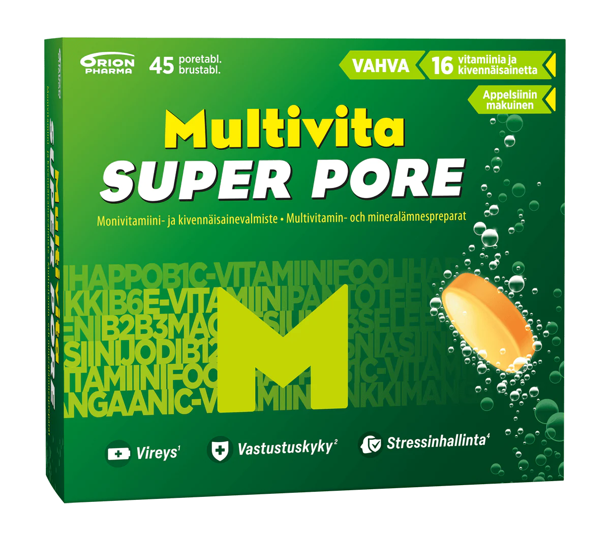 Multivita Super Pore monivitamiini 45 poretablettia