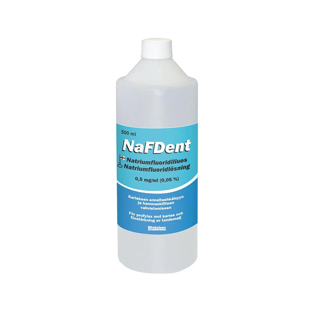 Nafdent -Liuos 0,5 mg/ml - Fluoria sisältävä hammashuuhde