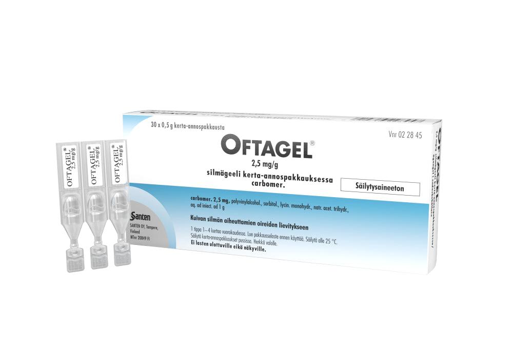 Oftagel 2,5 mg/g Silmägeeli, Kerta-Annospakkaus