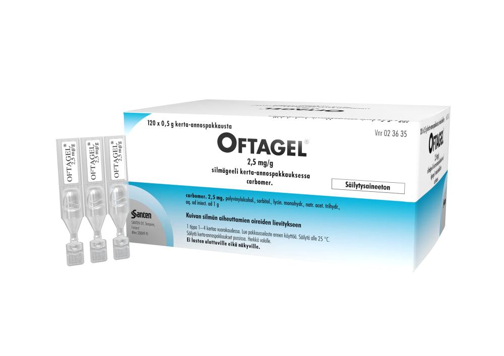 Oftagel 2,5 mg/g Silmägeeli, Kerta-Annospakkaus - Image 2