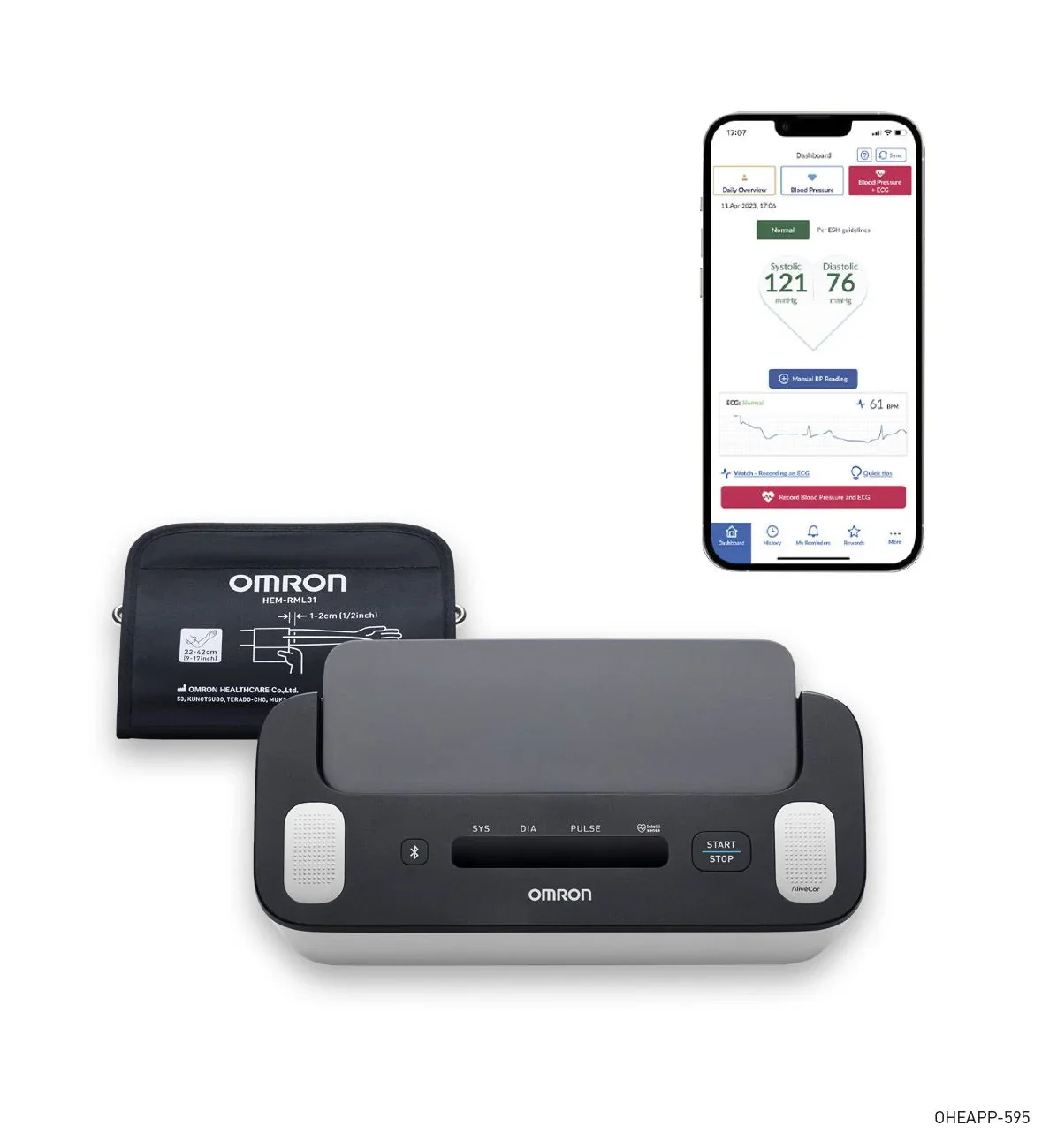 OMRON Complete 1 kpl Verenpainemittari ja EKG-laite kotiin - Image 2