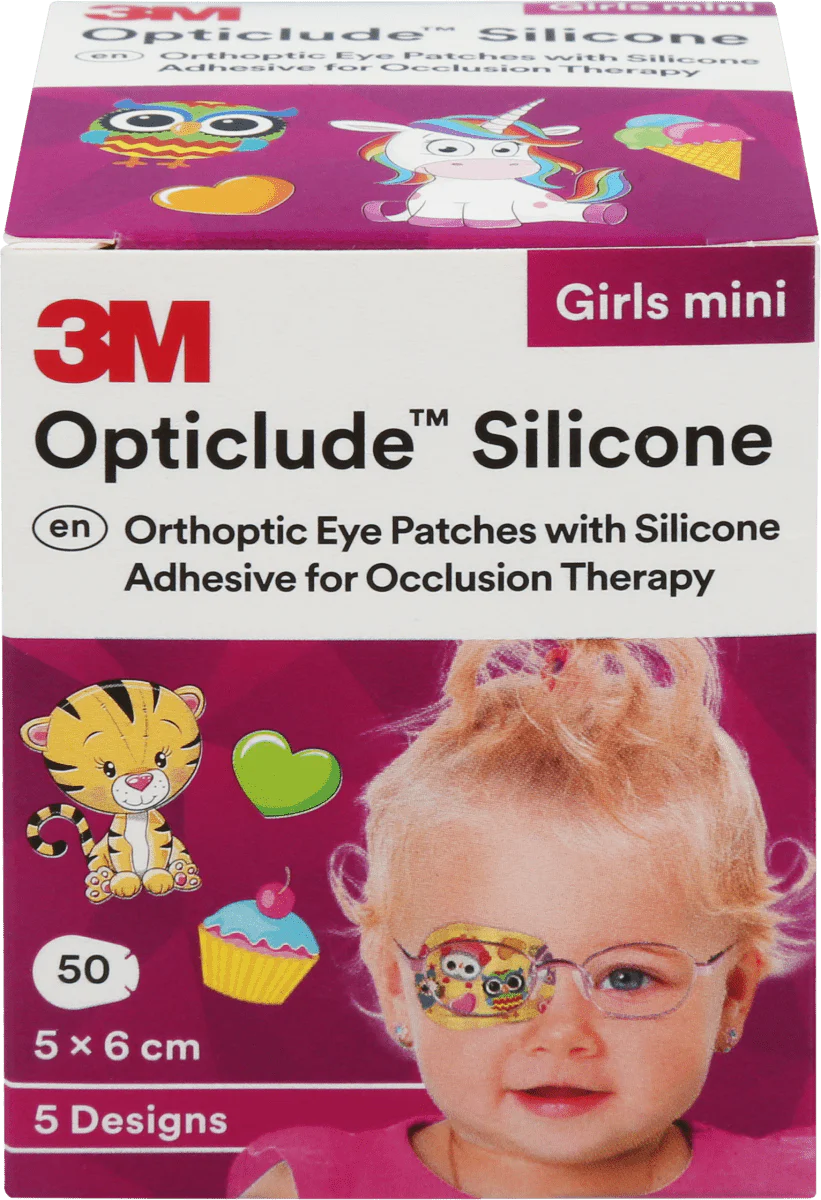 Opticlude Silicone Mini, 0-3 vuotiaille, 50 kpl lajitelma tytöille 50 kpl
