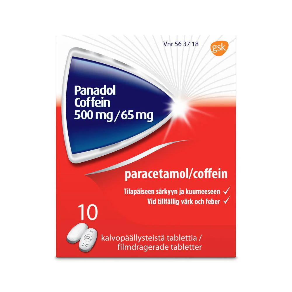 Panadol Coffein 65 mg/500 mg Tabl, Kalvopääll