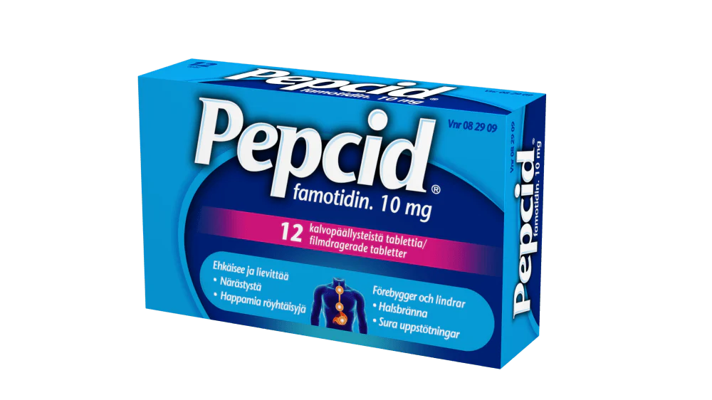 Pepcid 10 mg Tabl, Kalvopääll