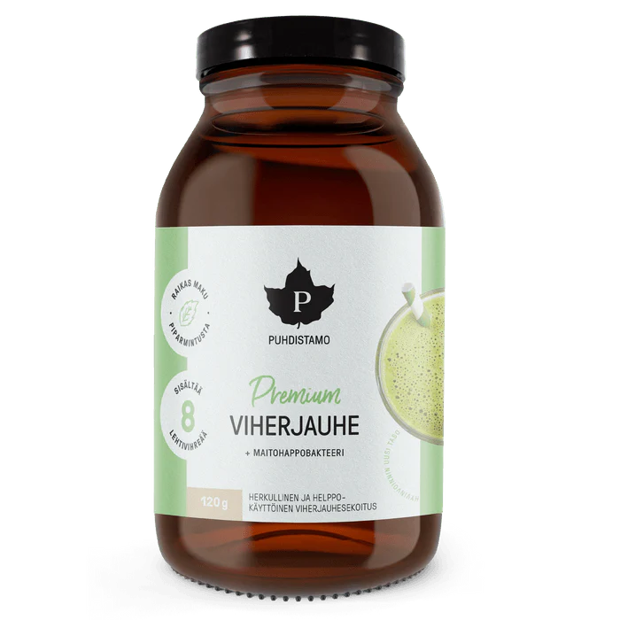 Puhdistamo Premium Viherjauhe + Maitohappobakteeri
