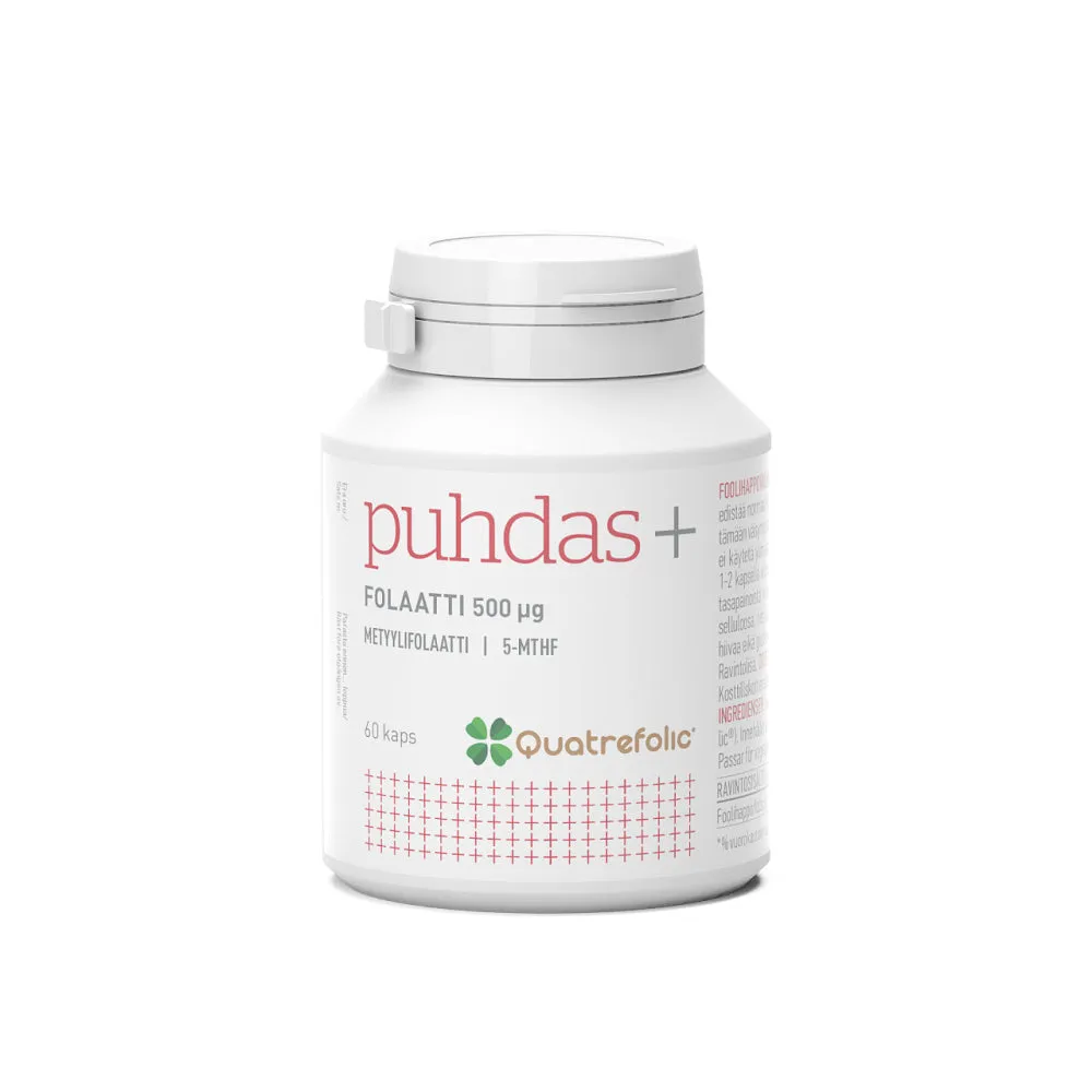 Puhdas+ Folaatti 5-MTHF 500 mgc (B9-vitamiini)