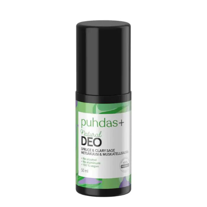Puhdas+ Natural Deo, Metsäkuusi & Muskatellisalvia 50 ml