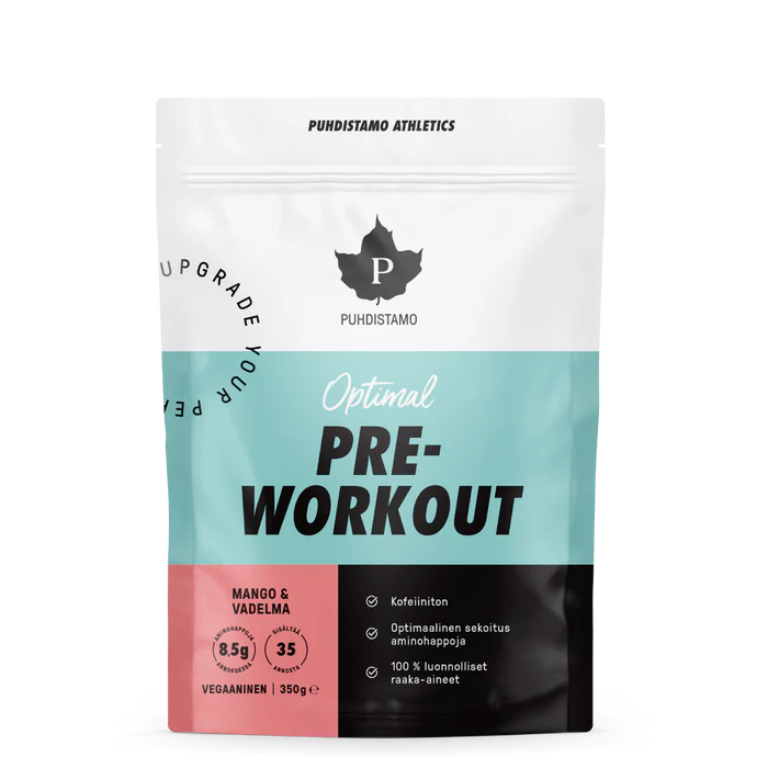 Puhdistamo Athletics Pre-Workout Mango-vadelma 350 g