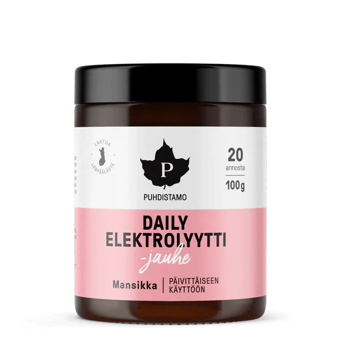Puhdistamo Daily Elektrolyyttijauhe Mansikka