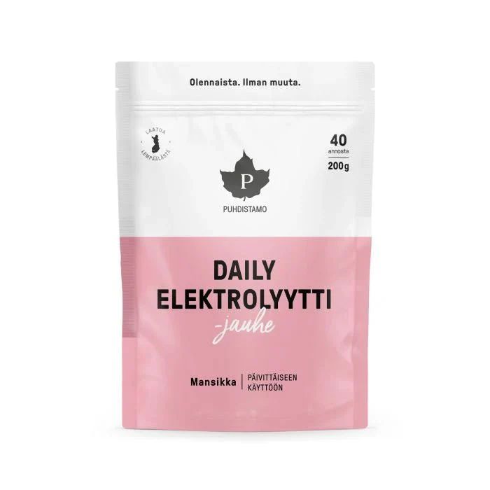Puhdistamo Daily Elektrolyyttijauhe Mansikka - Image 2