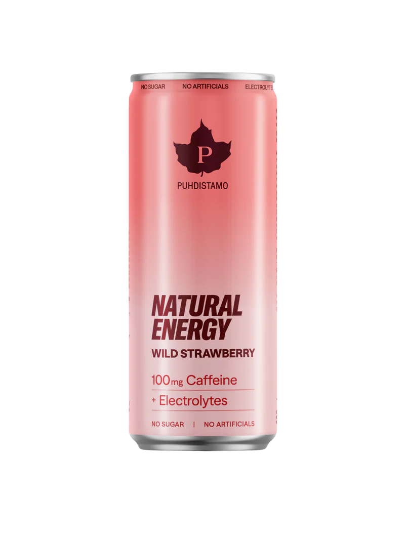 Puhdistamo Natural Energy Drink Wild Strawberry 330 ml
