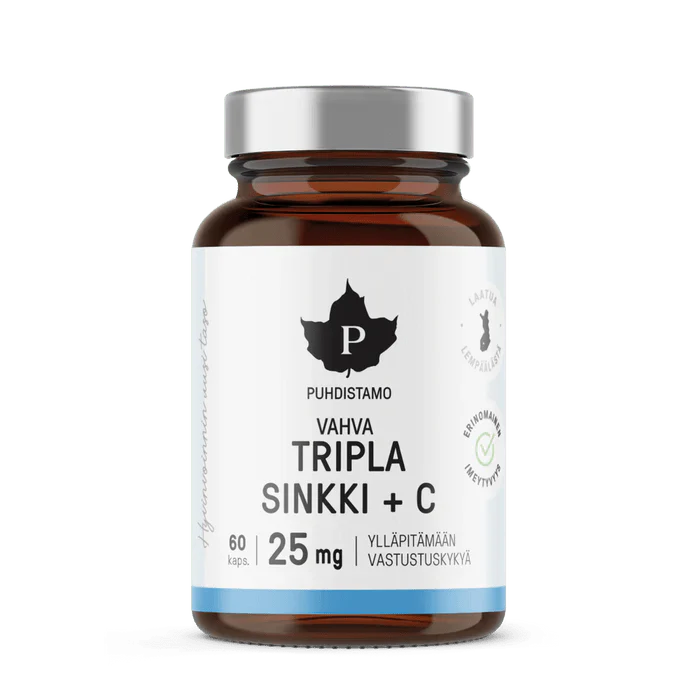 Puhdistamo Tripla Sinkki + C 25 mg