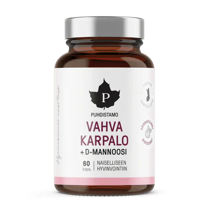 Puhdistamo Vahva Karpalo + D-mannoosi 60 kaps