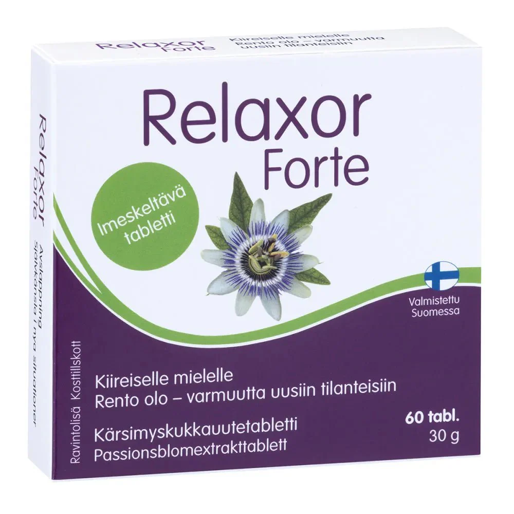 Relaxor Forte, Kärsimyskykkauutetabletti (Passiflora incarnata) - Image 2