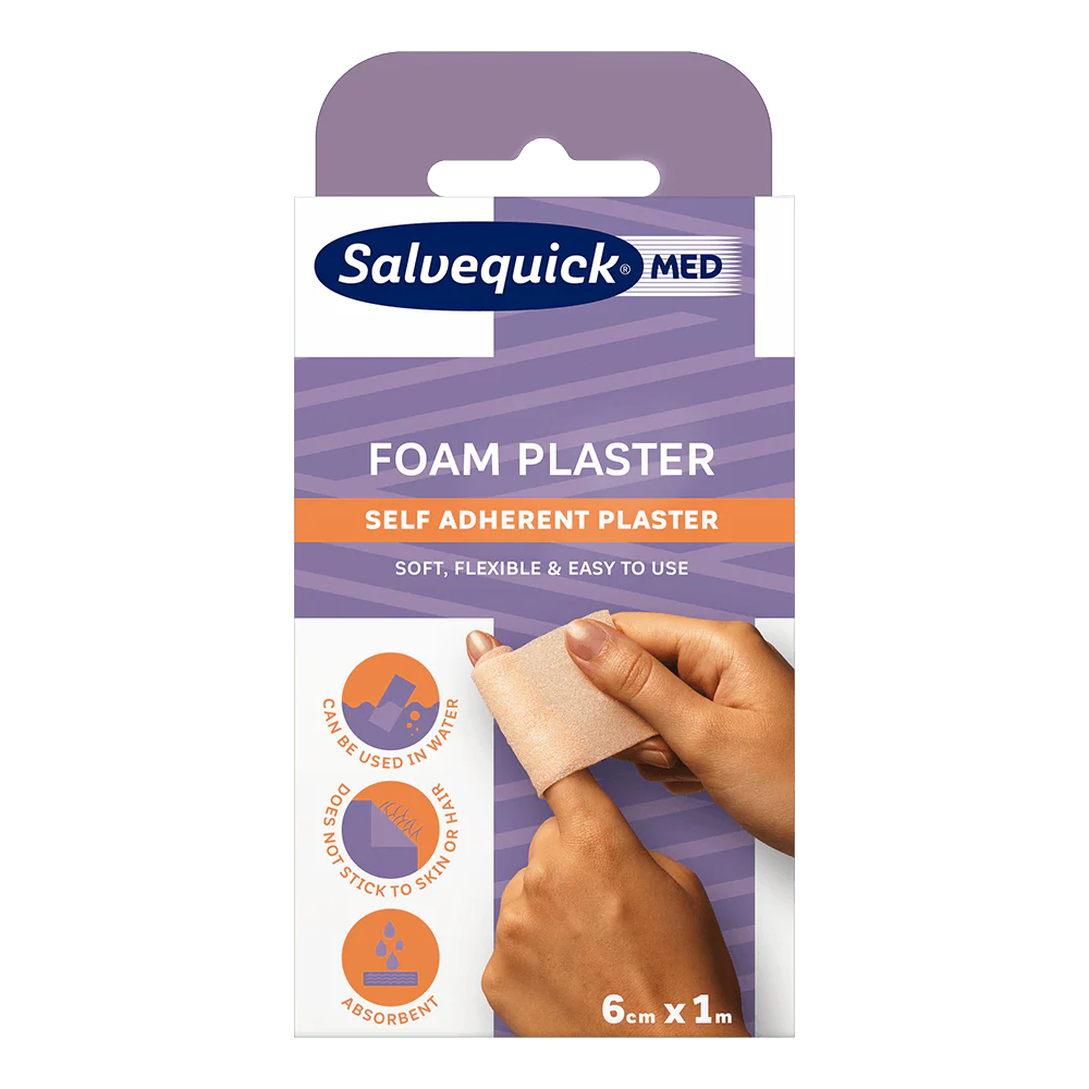Salvequick Med 6cm x 1M Foam Plaster