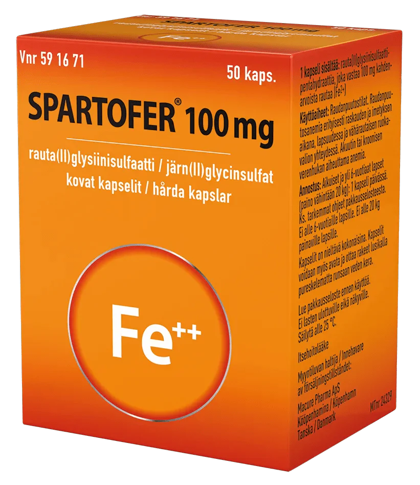 Spartofer 100 mg Kaps, Kova - Image 4