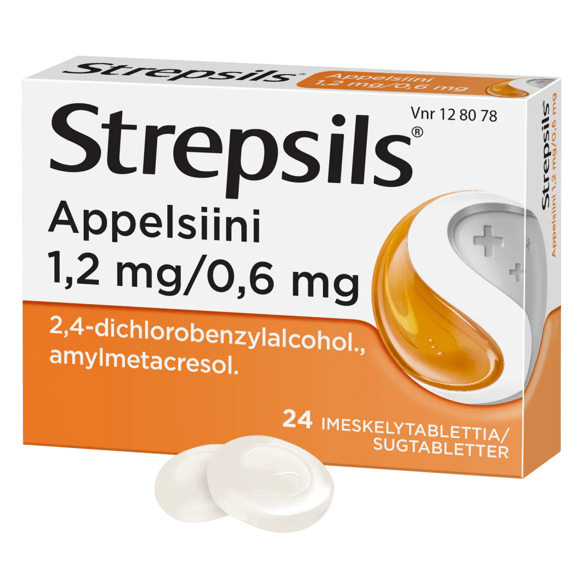 Strepsils Appelsiini 0,6 mg/1,2 mg Imeskelytabl