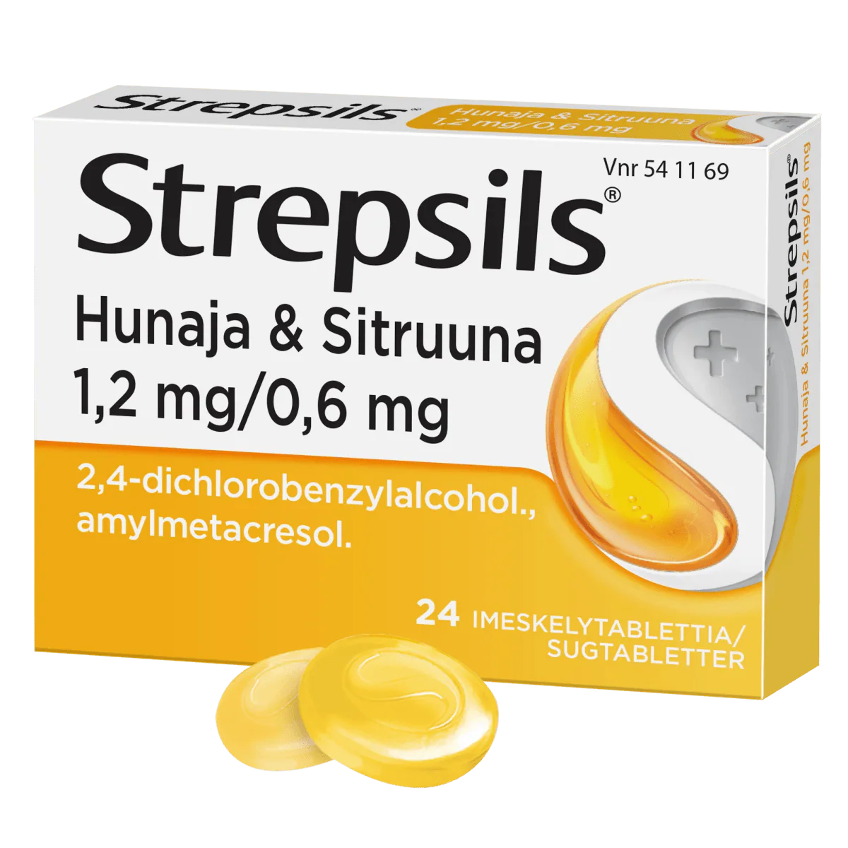 Strepsils Hunaja & Sitruuna 0,6 mg/1,2 mg Imeskelytabl