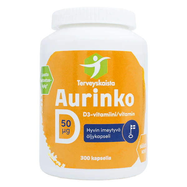 Terveyskaista Aurinko D 50 mikrog 300 kaps