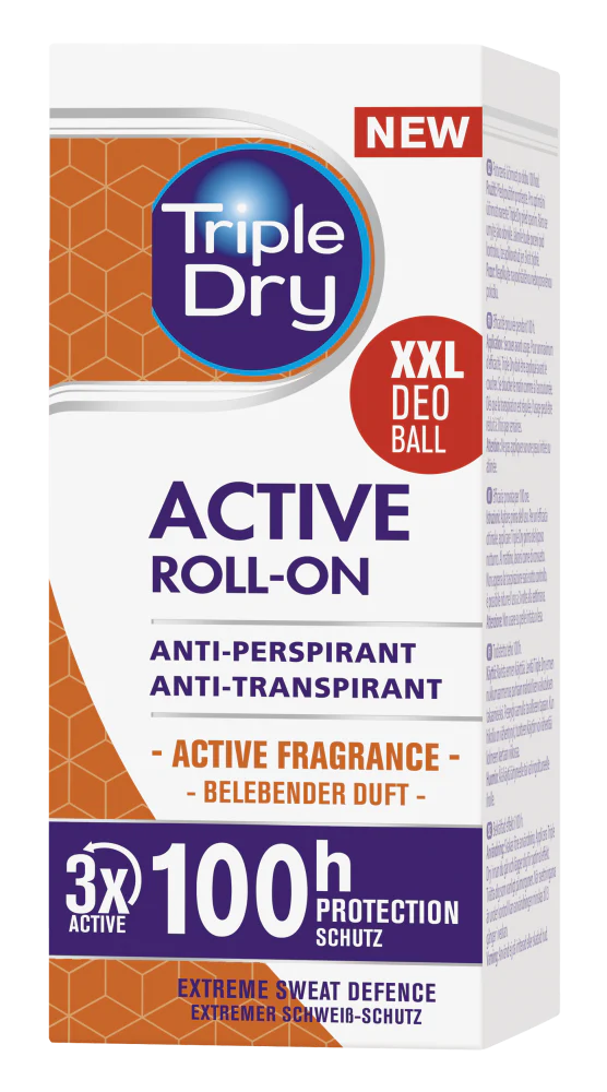 Triple Dry 100h Active Men antiperspirant roll-on tuoksu 50 ml - Image 2