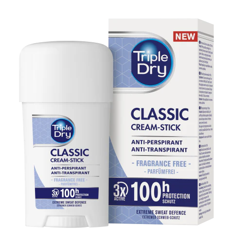 Triple Dry 100h Classic antiperspirant cream stick tuoksuton 45 ml