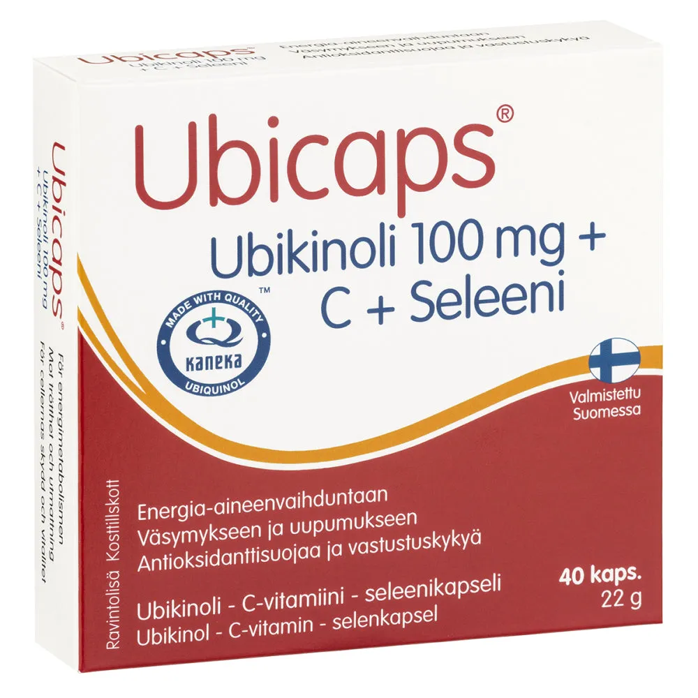 Ubicaps Ubikinoli 100 mg +C +Seleeni