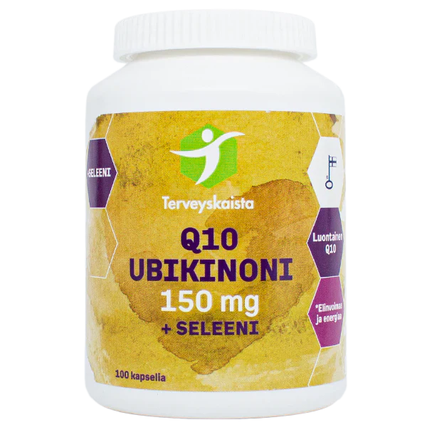 Terveyskaista Ubikinoni 150 mg + seleeni 100 kaps