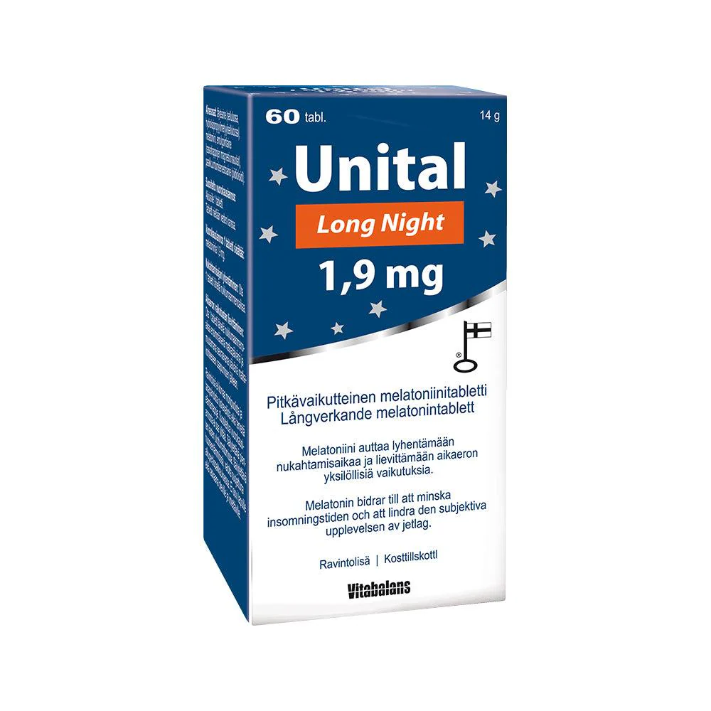 Unital Long Night 1,9 mg - Melatoniini - Image 2