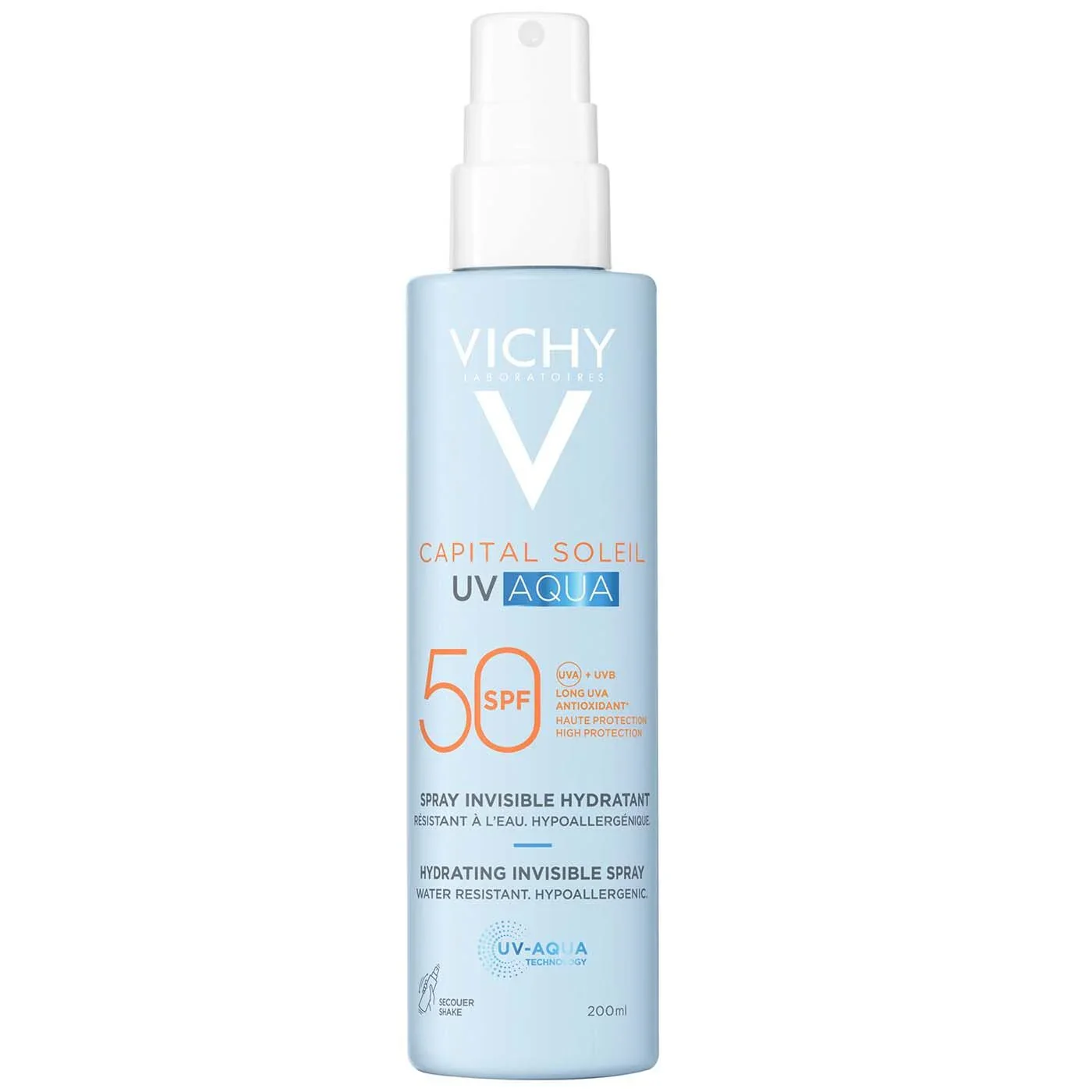 Vichy CS UV-Aqua Invisible Spray SPF50 200 ml
