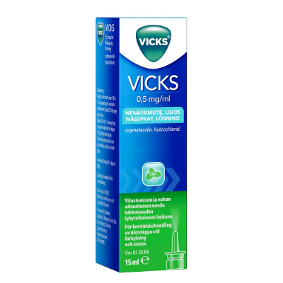Vicks 0,5 mg/ml Nenäsumute, Liuos