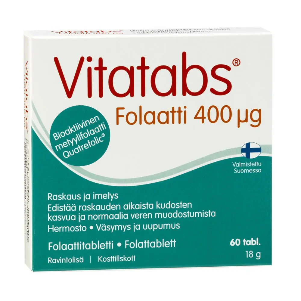 Vitatabs Folaatti 400 mikrog