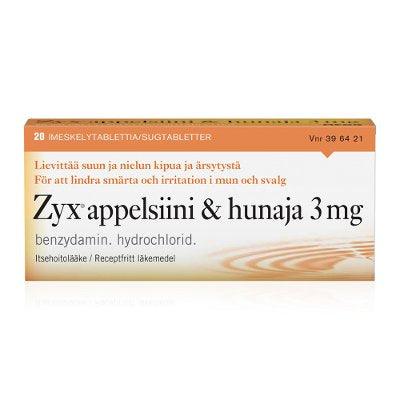 Zyx Appelsiini & Hunaja 2,68 mg Imeskelytabl