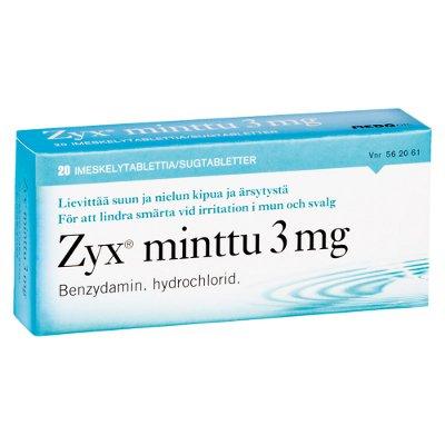 Zyx Minttu 2,68 mg Imeskelytabl
